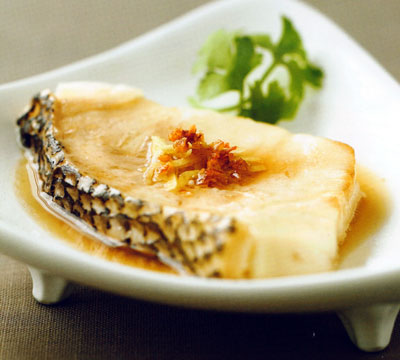 Steamed Cod Fillet with Crispy Toppings Recipe