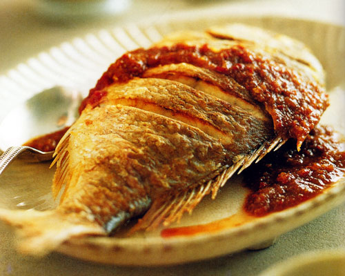 Deep-Fried Fish with Three Flavored Sauce Recipe