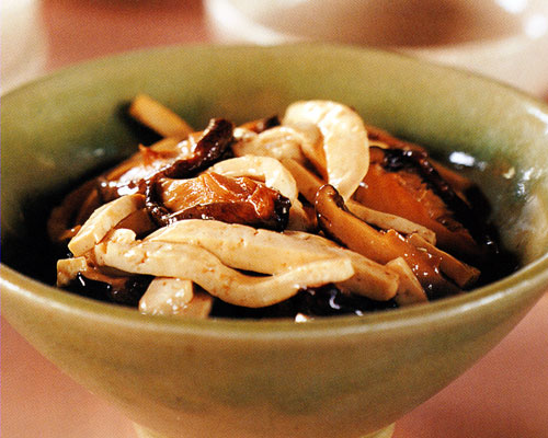 Braised Tofu with Chinese Mushrooms Recipe