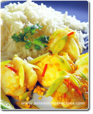 Steamed Monkfish with Chili and Ginger Recipe