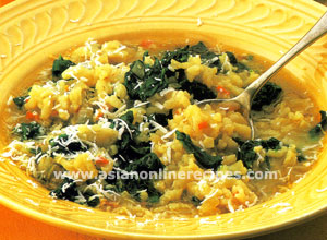 Warming Spinach and Rice Soup Recipe