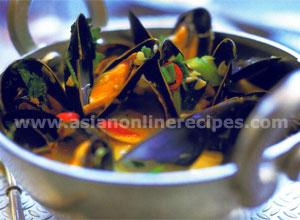 Steamed Mussels in Coconut Milk Recipe